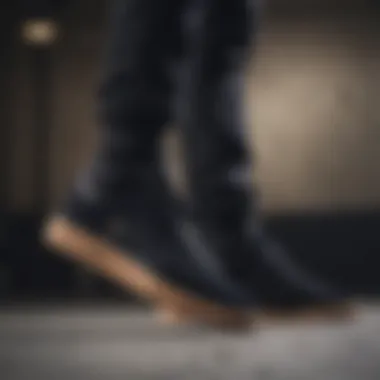 Skateboarder performing tricks while wearing Adidas Busenitz All Black sneakers