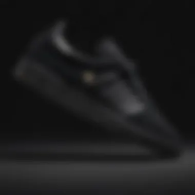 Sleek Design of Adidas Busenitz All Black Detailed view of Adidas Busenitz All Black sneaker showcasing its sleek design