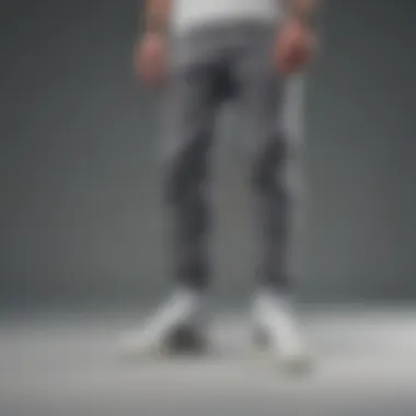 Adidas button-up pants styled with skate shoes