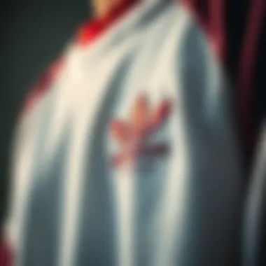 Close-up view of the fabric quality used in Adidas raglan shirts