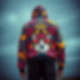 A vibrant all-over print jacket showcasing intricate designs that reflect skate culture.