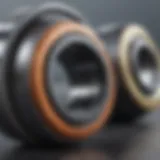 Close-up of skateboard bearings showcasing precision engineering