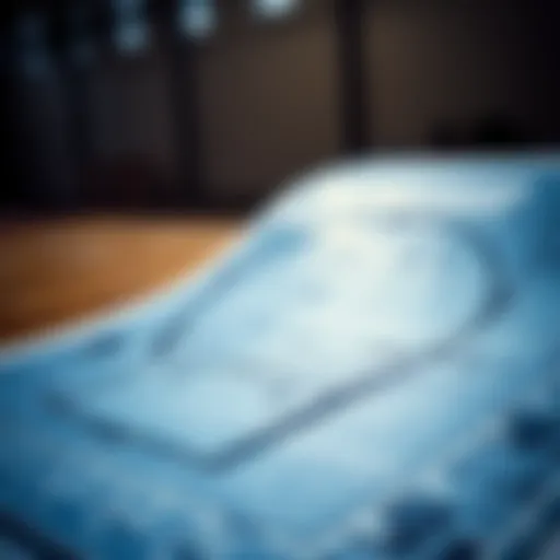 Blueprint of a Skate Ramp Design A detailed blueprint showcasing the design of a backyard skate ramp, emphasizing curves and dimensions.