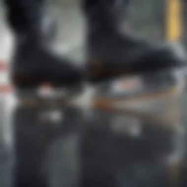 Close-up view of Bauer Matrix skate materials and technology