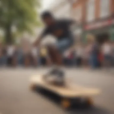 Skaters enjoying a vibrant Brixton Supply community event