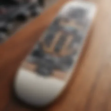 Close-up of Carver skateboard deck design emphasizing innovation