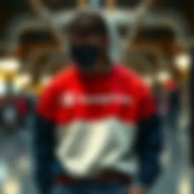 Trendsetting Style with Champion Sweatshirt Stylized display of the sweatshirt in a trendy outfit.