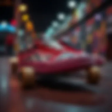 Checkerboard Vans on Skateboard Aesthetic display of checkerboard Vans on a skateboard