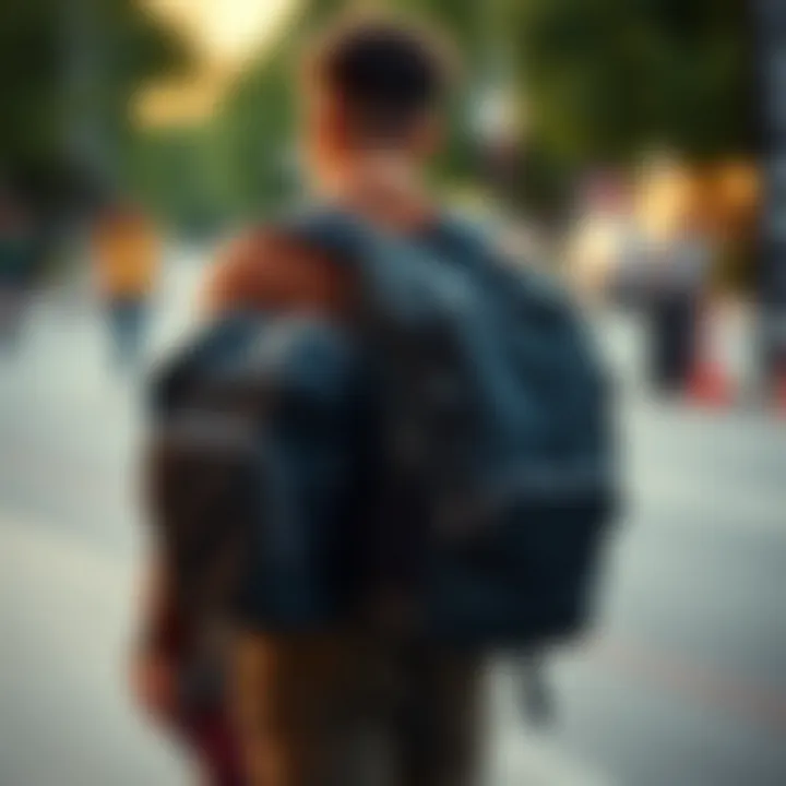 Backpacks for Active Teenage Lifestyles A teenage guy using a backpack while skateboarding