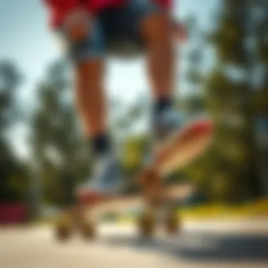 A skateboarder showcasing proper stance on a skateboard