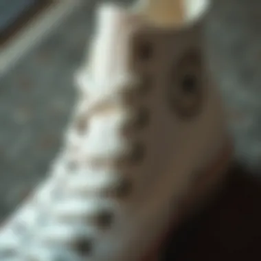 Close-up of Chuck Taylor All Star Classic White design details