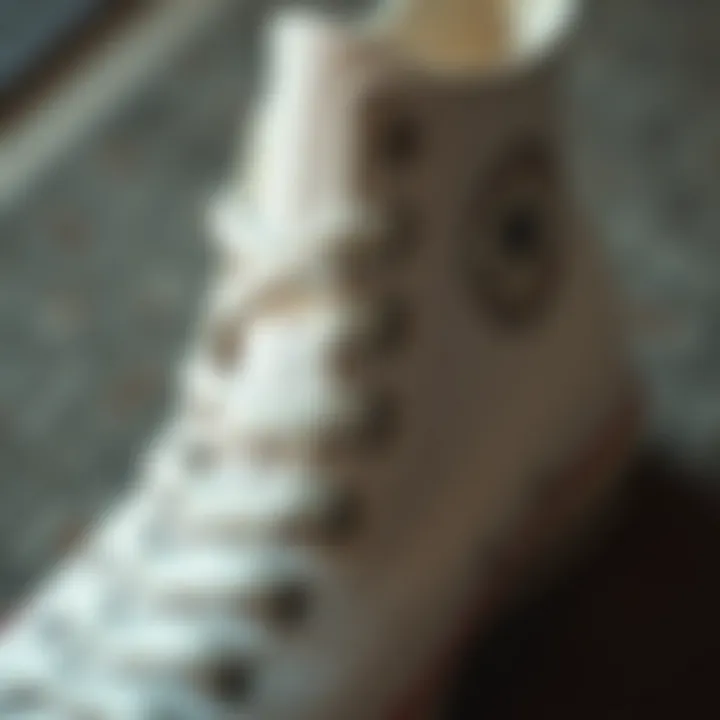 Close-up of Chuck Taylor All Star Classic White design details