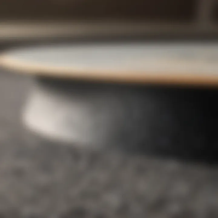 Close-up view of clear skateboard grip tape showcasing texture and clarity