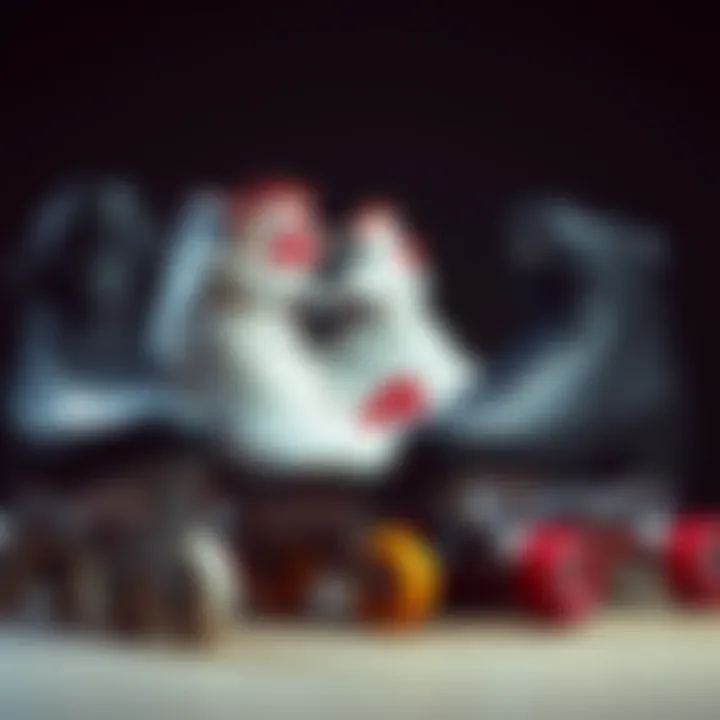 Variety of Clip-On Skate Styles Different styles of clip-on skates arranged aesthetically