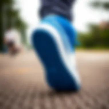 Sole design and traction pattern of the Nike SB Zoom Blazer Mid Blue
