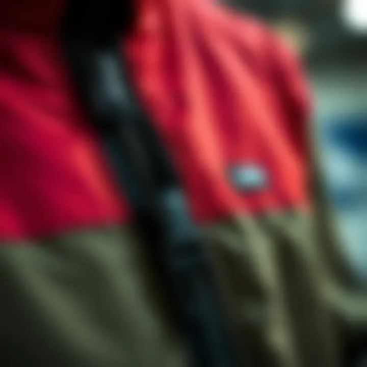 Detailing the Craftsmanship of Vans Jackets Close-up of the craftsmanship of a Vans zip up jacket