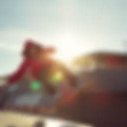 Dynamic skateboarding scene showcasing Vans zip up jackets