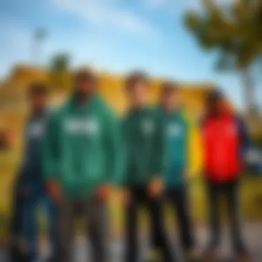 Community and Style: Vans in Skate Culture Group of skateboarders wearing Vans zip up jackets in a park