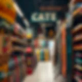 Interior view of a vibrant skateshop showcasing various skateboard decks and equipment