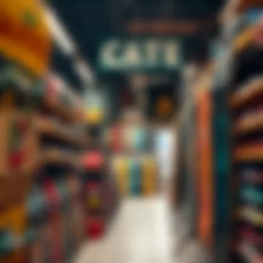 Interior view of a vibrant skateshop showcasing various skateboard decks and equipment