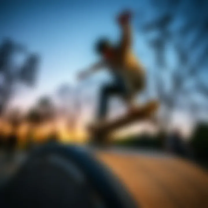 Skateboarder performing tricks on a ramp