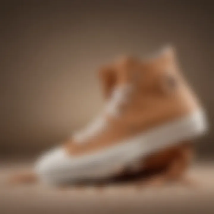 Detailed view of the Converse All Star Move Tan sneaker showcasing its unique design elements