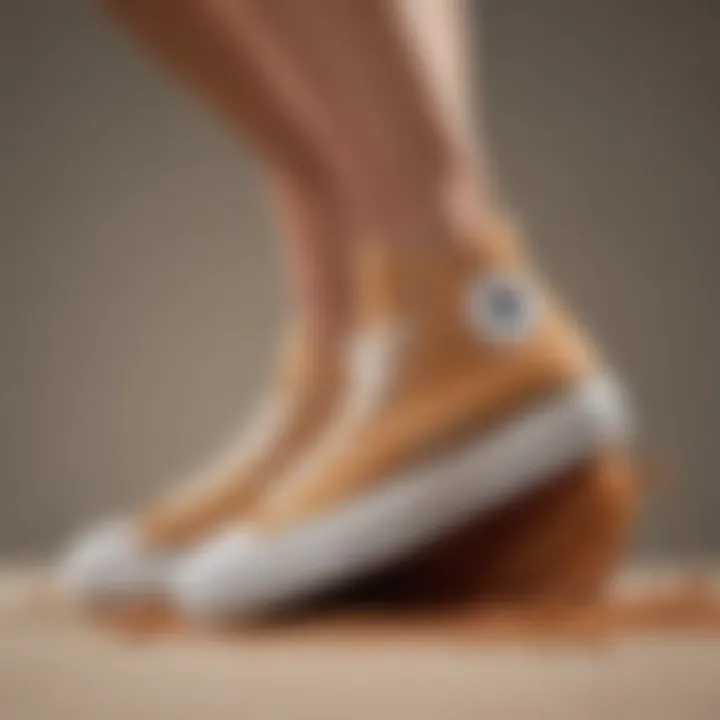 Close-up of the Converse All Star Move Tan's sole highlighting its performance attributes