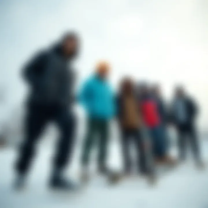 United by Converse: Skate Culture in Winter Group of skateboarders wearing Converse All Star shoes in winter