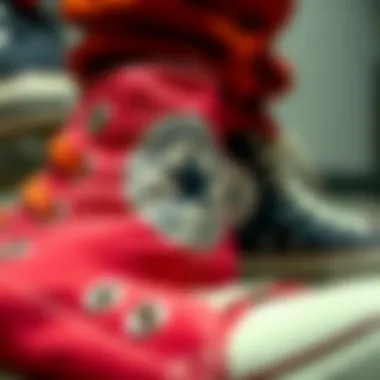 The Design Evolution of Converse High Tops Close-up of the iconic Converse high tops design