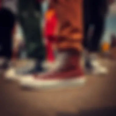 Converse High Tops in Skate Culture A group of skateboarders wearing Converse high tops