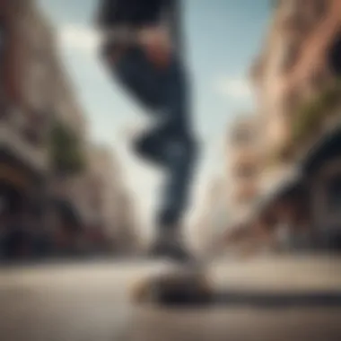 Skateboarder performing a trick while wearing Converse Chuck Taylor All Star sneakers