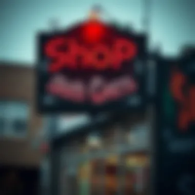 Graffiti-style shop sign