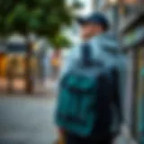 Stylish Dakine Campus 25L backpack in urban setting