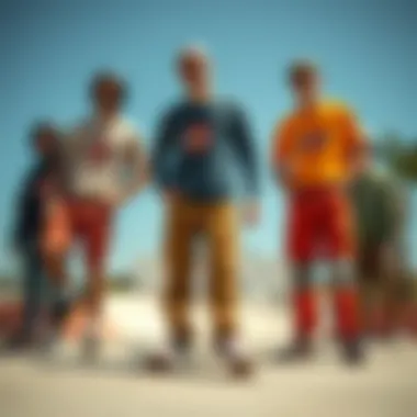 Skateboarders Embracing Dickies A group of skateboarders wearing Dickies work pants