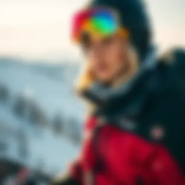 Active woman snowboarding while wearing a Dope Snow jacket