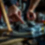 Dye application on shoes