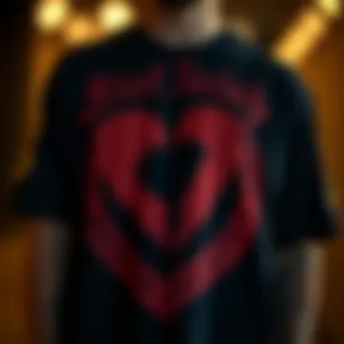 Emotional Narratives of the Broken Heart Shirt Artistic representation of the emotions conveyed by the Riot Society Broken Heart shirt.