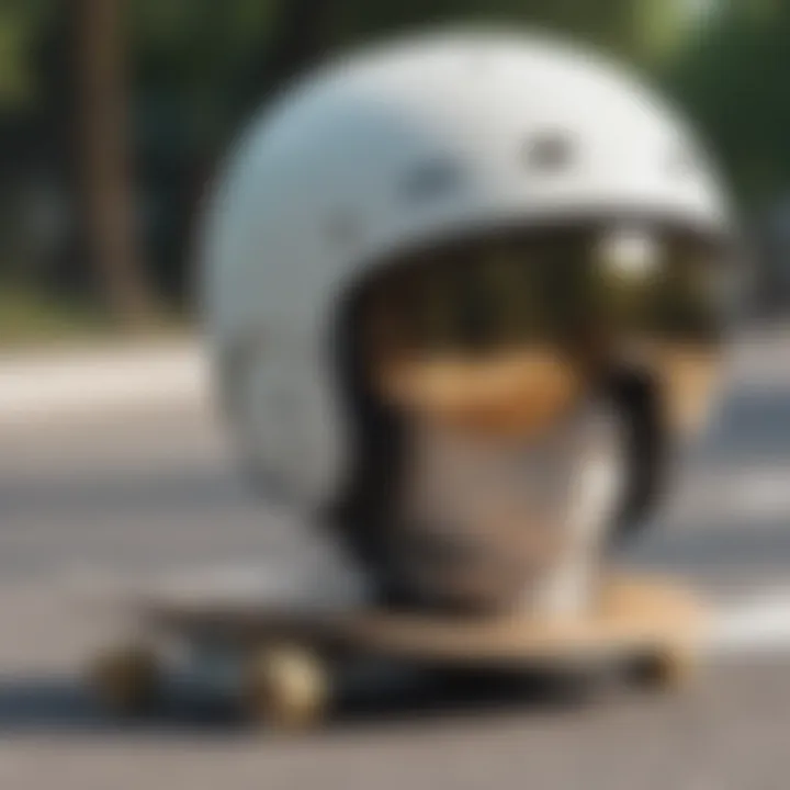 Illustration showcasing the importance of helmet visibility