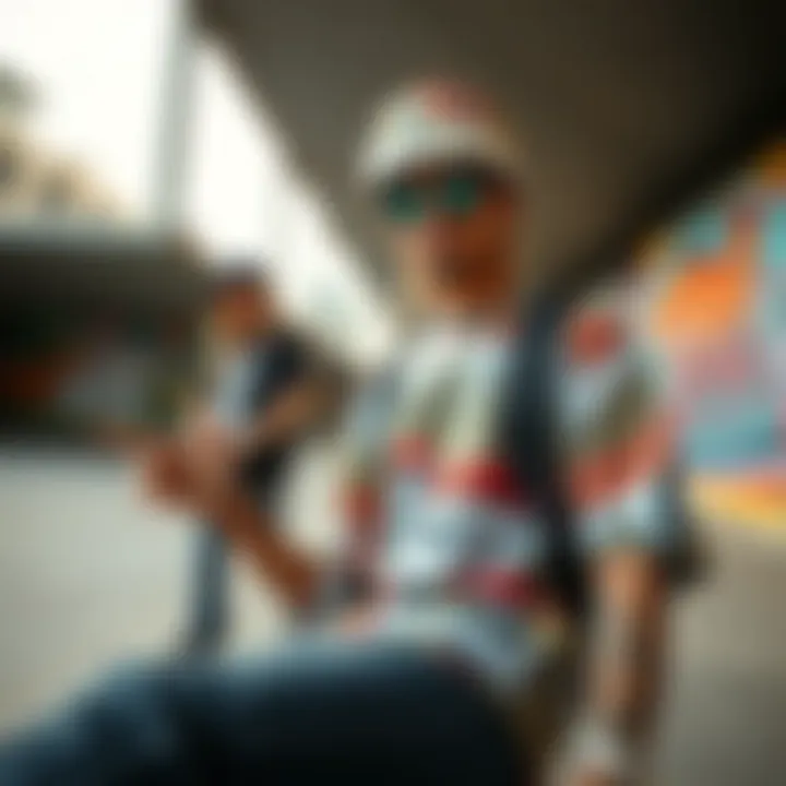 Graffiti art intertwined with skate fashion