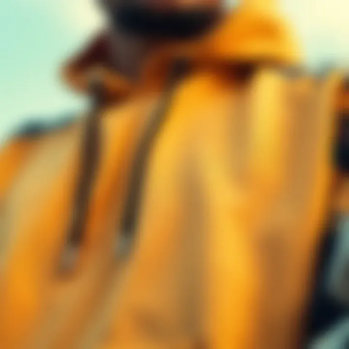 Fabric and Design of Baylen Levine Hoodie Close-up of the Baylen Levine hoodie fabric and design details