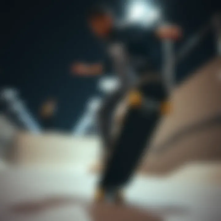 Skateboarding with Black and White Adidas Forums Skateboarder performing tricks wearing black and white Adidas