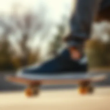 Black Adidas Forum Sneakers in Action Stylish black Adidas Forum sneakers on a skateboard