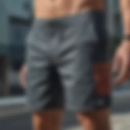 Stylish board shorts showcasing pockets for convenience