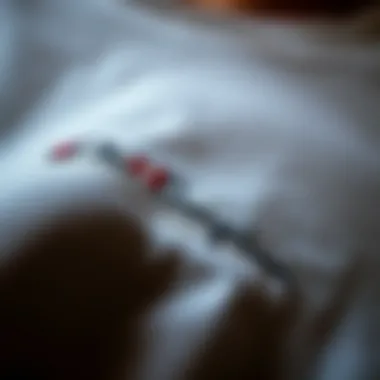 Close-up of fabric texture and logo of the sweatshirt