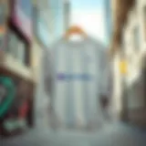 Champion crewneck sweatshirt displayed in an urban setting