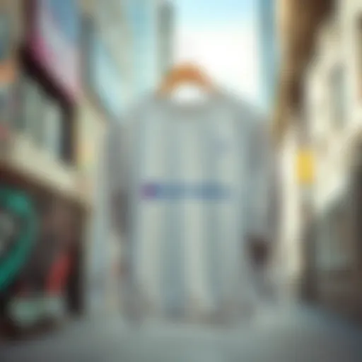 Champion crewneck sweatshirt displayed in an urban setting