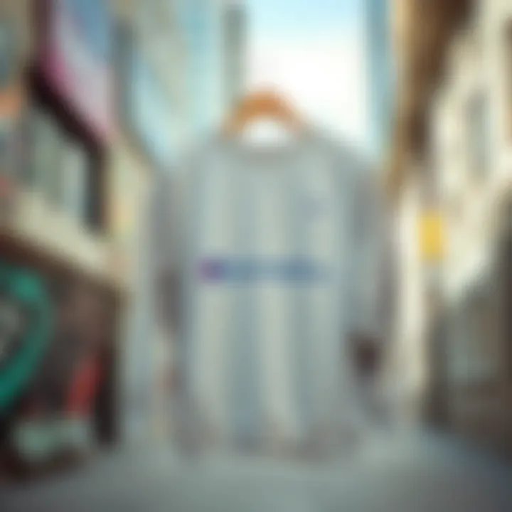 Champion crewneck sweatshirt displayed in an urban setting