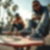 Champion huddies featured in a skateboard setting