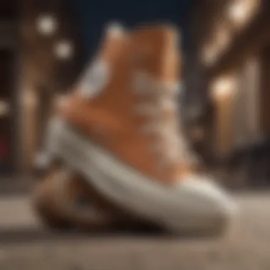 Stylish representation of the Converse All Star Move Tan within urban street culture