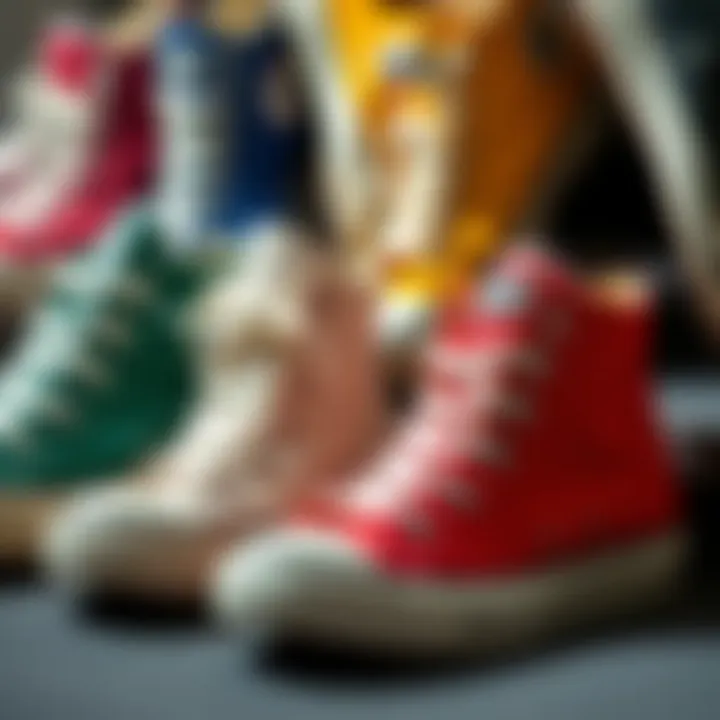 Variety of Converse All Star Styles Different styles and colors of Converse All Star shoes displayed together